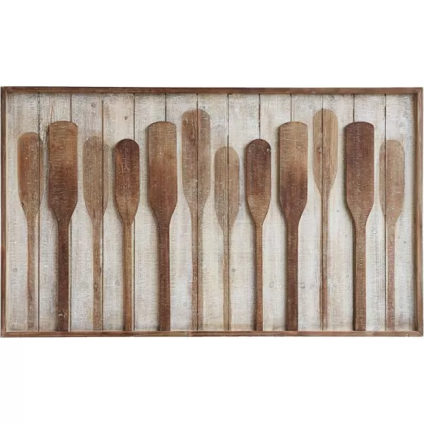 imageCreative CoOp Wood Framed Wall Dcor with Raised Paddles