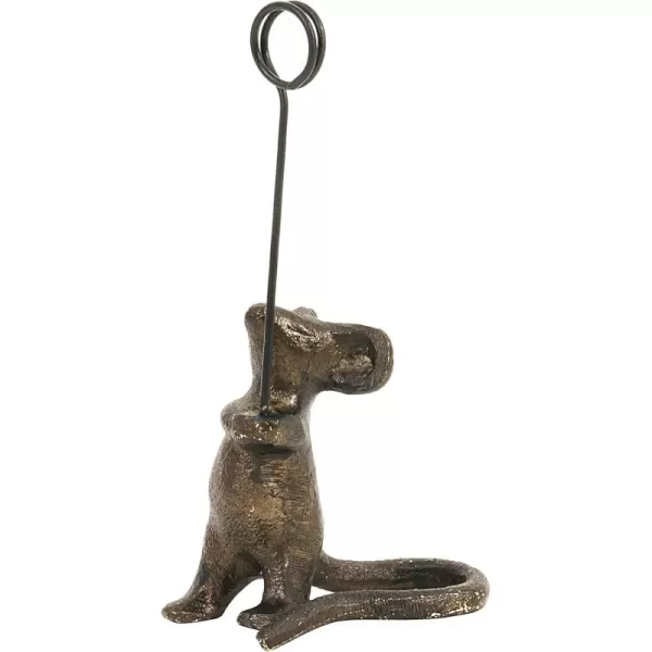 imageCreative Coop DA62271 Cast Iron Mouse Card Holders with Distressed Finishes  Brown