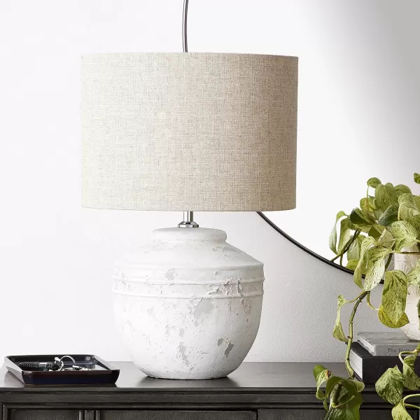 imageCreative CoOp 1925 in Cement Linen Shade Table Lamp Distressed OffWhite