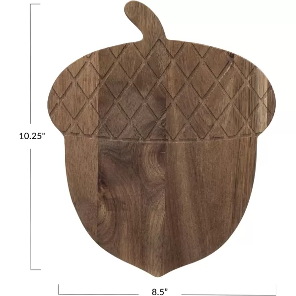 imageCreative CoOp Acacia Wood Acorn Shaped Cheese and Cutting Board Natural