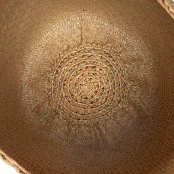 imageCreative CoOp Beige Woven Seagrass Basket with Handles Set of 2 Sizes
