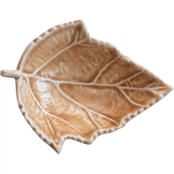 imageCreative CoOp Brown Enameled Aluminum Leaf Shaped Dish Small