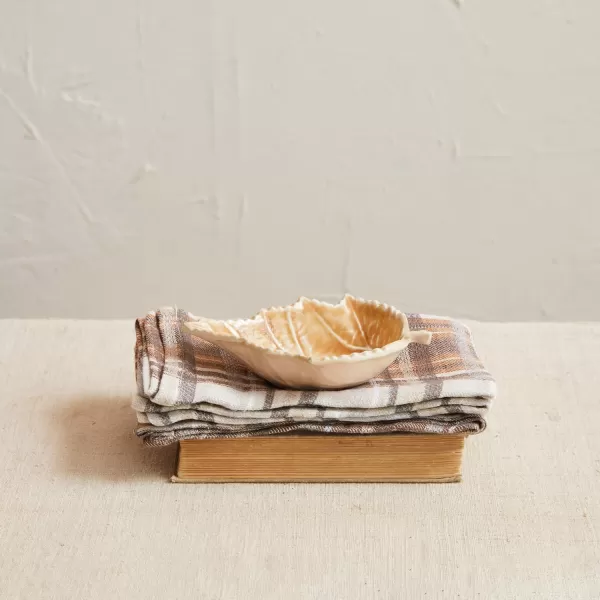imageCreative CoOp Brown Enameled Aluminum Leaf Shaped Dish Small