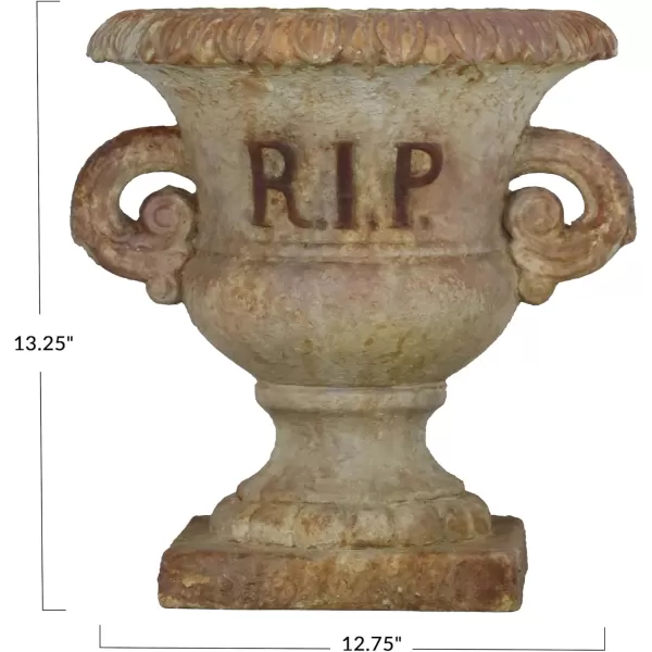 imageCreative CoOp Magnesia Ice Bucket Planter with Metal Liner RIP and Heavily Distressed Finish Cream and Rust