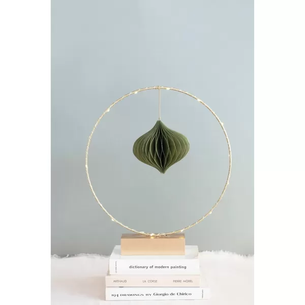 imageCreative CoOp Metal LED Light Circle Wreath