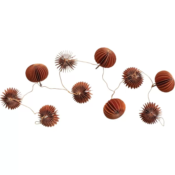 imageCreative CoOp Paper Folding Honeycomb Pumpkin Garland with Twig Stems in Kraft Box Orange Color