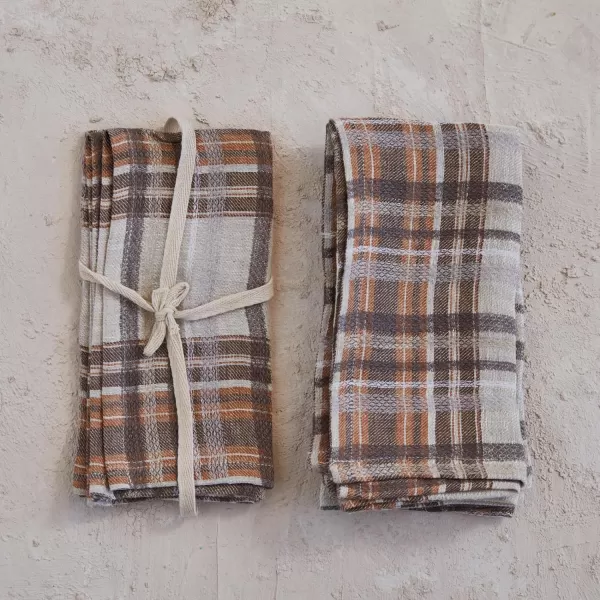 imageCreative CoOp Plaid Woven Linen Napkins Multicolor Set of 4