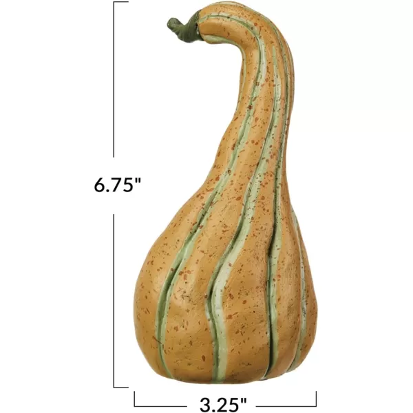 imageCreative CoOp Resin Gourd with Stem Decor Orange and Green