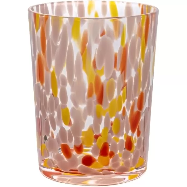 imageCreative CoOp Round Glass Drinking Glass with Various Styles Multicolor Set of 4