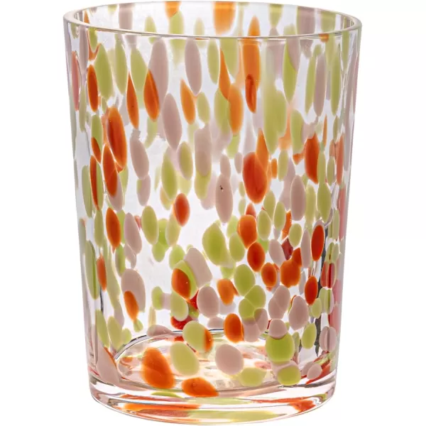 imageCreative CoOp Round Glass Drinking Glass with Various Styles Multicolor Set of 4