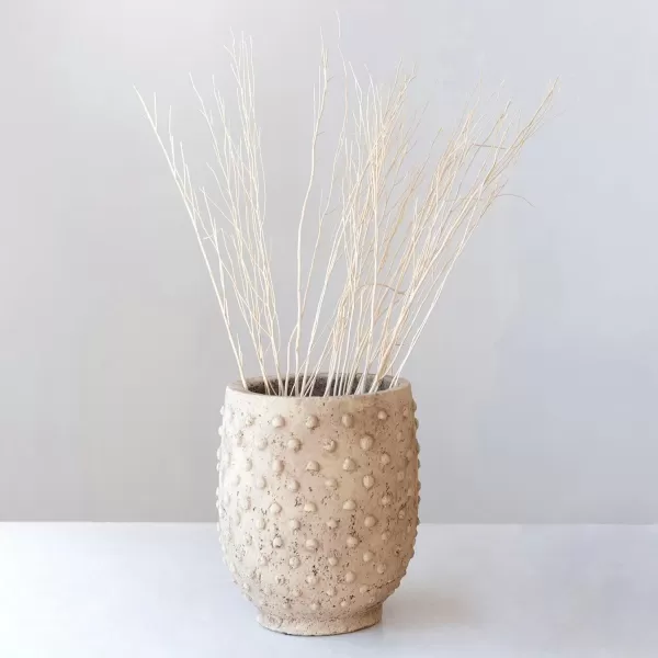 imageCreative CoOp Sandstone Hobnail Distressed Finish Planter Pot 8quot L x 8quot W x 9quot H Beige