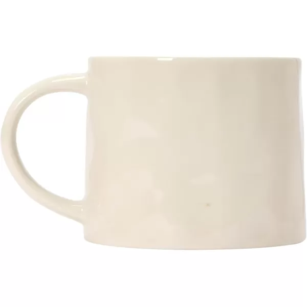 imageCreative CoOp Stoneware Wax Relief Illustration and Secret Image on Bottom Cream and Blue Set of 8 Styles Mugs Multi