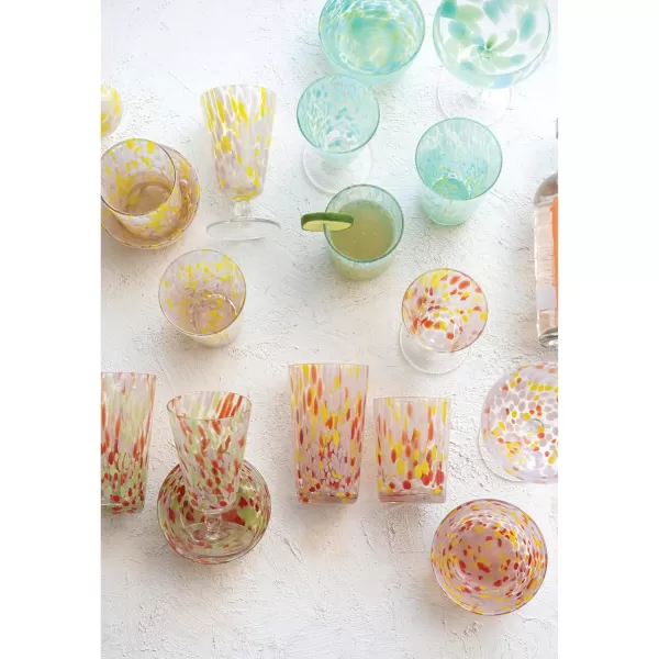 imageCreative CoOp Tall Glass Drinking Glass with Various Styles Multicolor Set of 4
