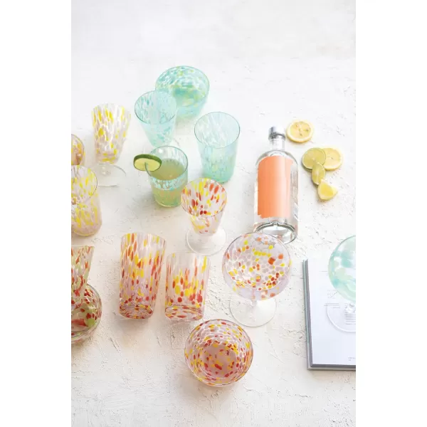 imageCreative CoOp Tall Glass Drinking Glass with Various Styles Multicolor Set of 4