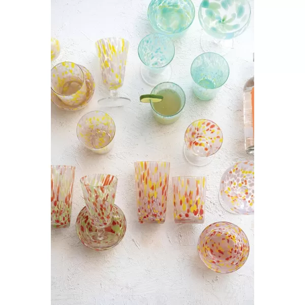 imageCreative CoOp Tall Glass Drinking Glass with Various Styles Multicolor Set of 4