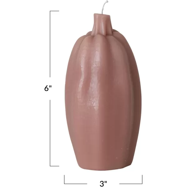 imageCreative CoOp Tall Unscented Squash Shaped Candle OrangeCamel Color
