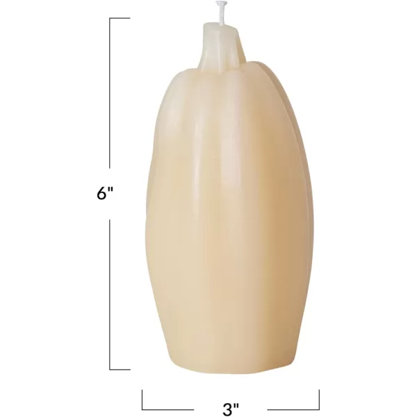 imageCreative CoOp Tall Unscented Squash Shaped Candle OrangeCream