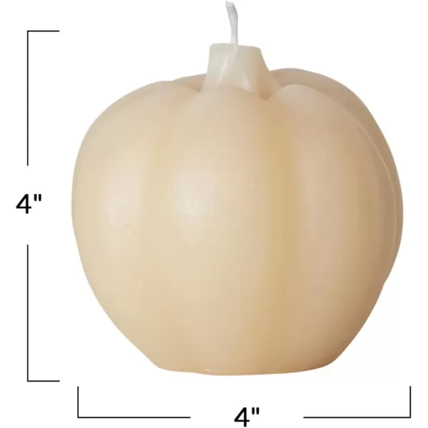 imageCreative CoOp Tall Unscented Squash Shaped Candle OrangeCream
