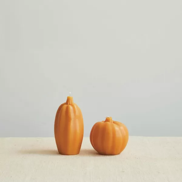 imageCreative CoOp Tall Unscented Squash Shaped Candle OrangeOrange