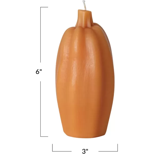 imageCreative CoOp Tall Unscented Squash Shaped Candle OrangeOrange