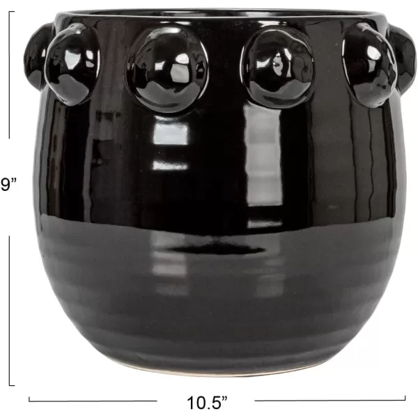 imageCreative CoOp TerraCotta Planter with Raised Dots Matte TerracottaBlack