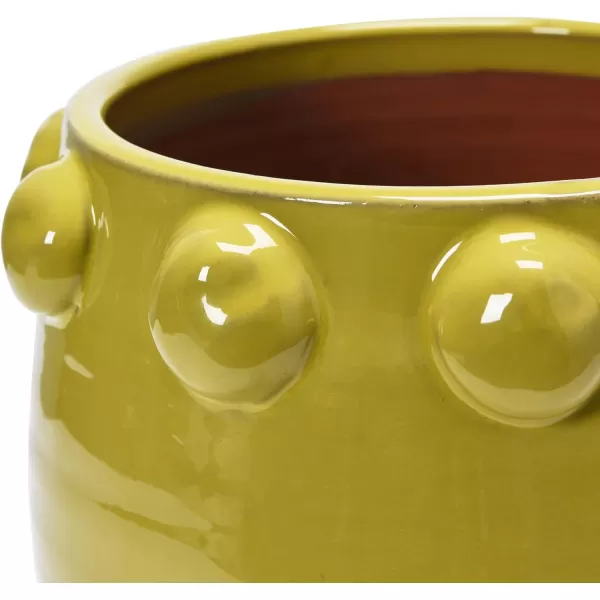 imageCreative CoOp TerraCotta Planter with Raised Dots Matte TerracottaChartreuse