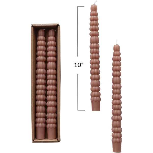 imageCreative CoOp Unscented Pumpkin Shaped Taper Candles in Box Ivory Color Set of 2Tan
