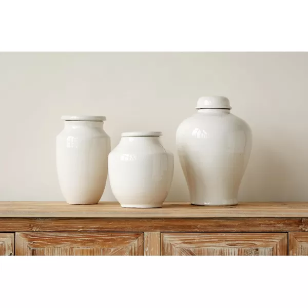 imageMedium Round White Terracotta Cachepot14 Inch