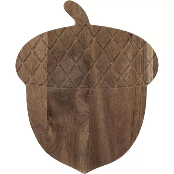 imageCreative CoOp Acacia Wood Acorn Shaped Cheese and Cutting Board Natural