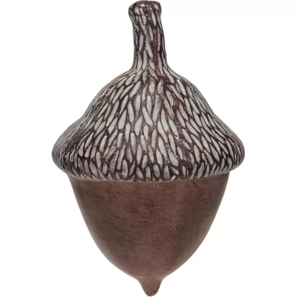 imageCreative CoOp Compact Resin Acorn Decor with Stone Powder Finish Brown