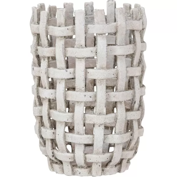 imageCreative CoOp Decorative Woven Resin Vase Distressed White Finish