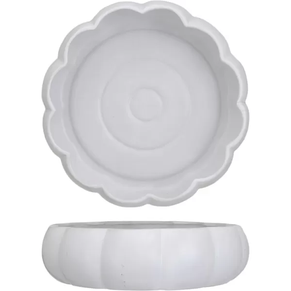 imageCreative CoOp Stoneware Pumpkin Shaped Serving Bowl Matte White