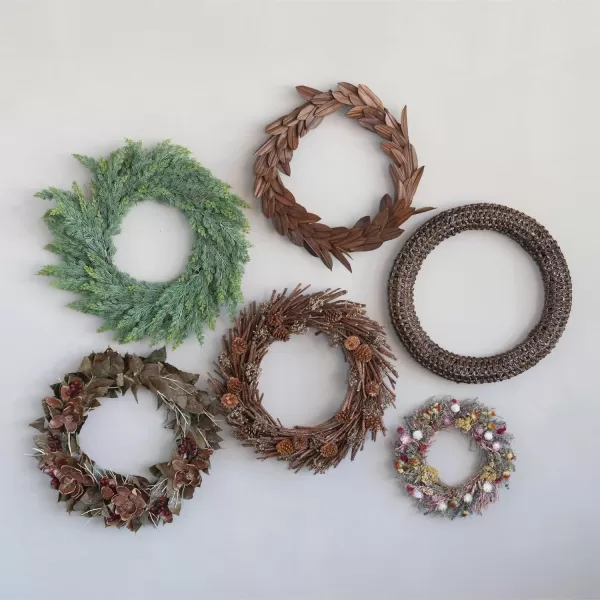 imageCreative CoOp 22quot Round Dried Buri Palm Leaf Wreath Brown