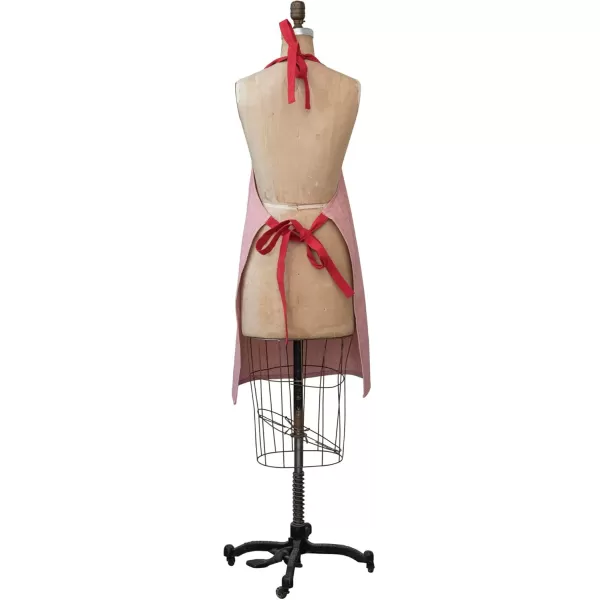 imageCreative CoOp 32quot L x 28quot W Woven Cotton Apron wPocket Red