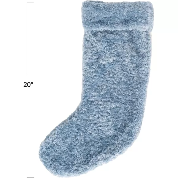 imageCreative CoOp Blue Faux Sherpa Stocking