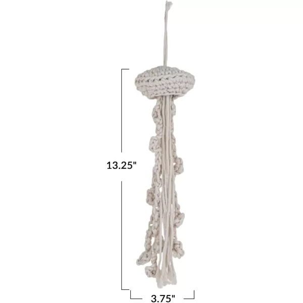 imageCreative CoOp Cotton Macrame Jellyfish Ornament Natural