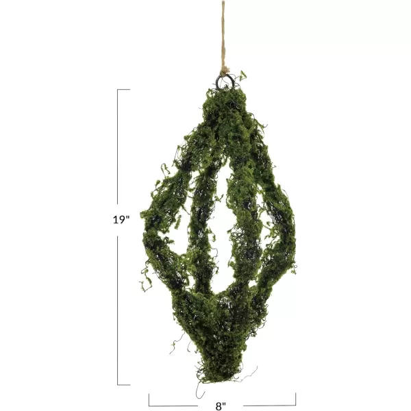 imageCreative CoOp Decorative Hanging Faux Moss Obelisk Green