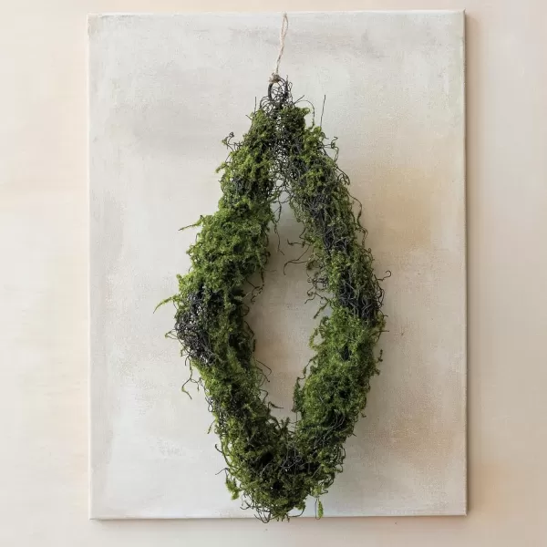 imageCreative CoOp Decorative Hanging Faux Moss Obelisk Green