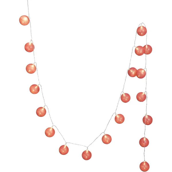 imageCreative CoOp Fabric String Ball Lights with Plastic Cord and 20 Lights Fuchsia