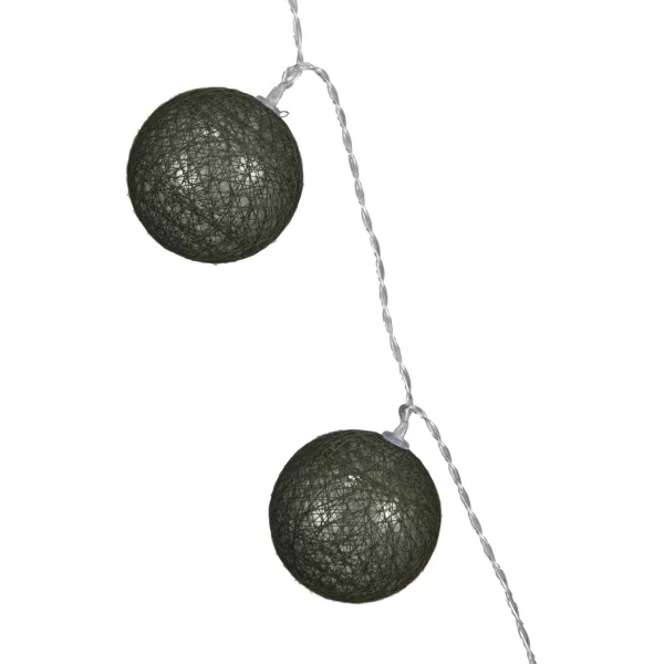 imageCreative CoOp Fabric String Ball Lights with Plastic Cord and 20 Lights Green