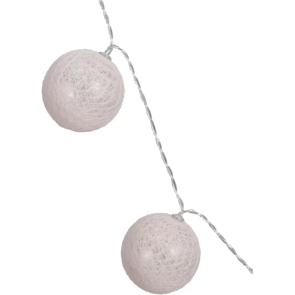 imageCreative CoOp Fabric String Ball Lights with Plastic Cord and 20 Lights Taupe