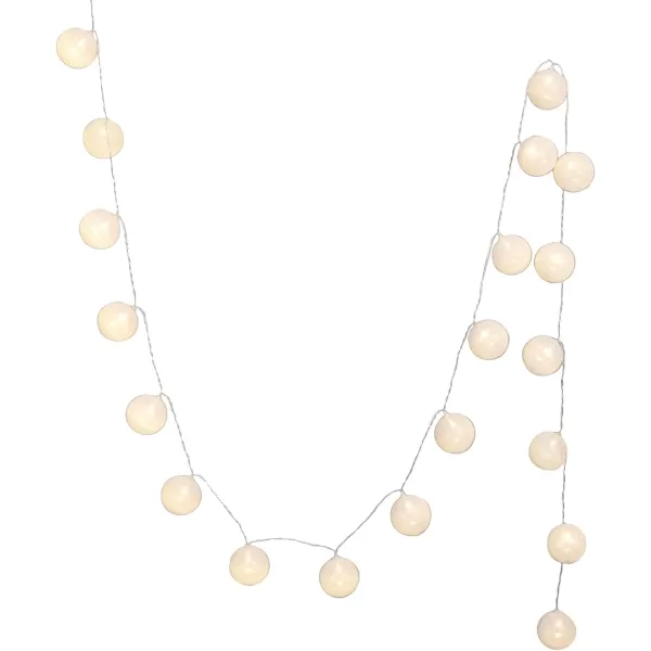 imageCreative CoOp Fabric String Ball Lights with Plastic Cord and 20 Lights Taupe