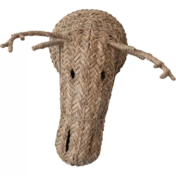 imageCreative CoOp HandWoven Seagrass Deer Head Wall Dcor Natural