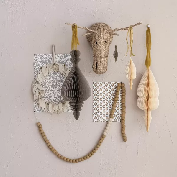 imageCreative CoOp HandWoven Seagrass Deer Head Wall Dcor Natural