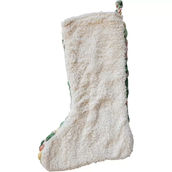 imageCreative CoOp Multicolor HandWoven Acrylic Knit Stocking with Sherpa Back