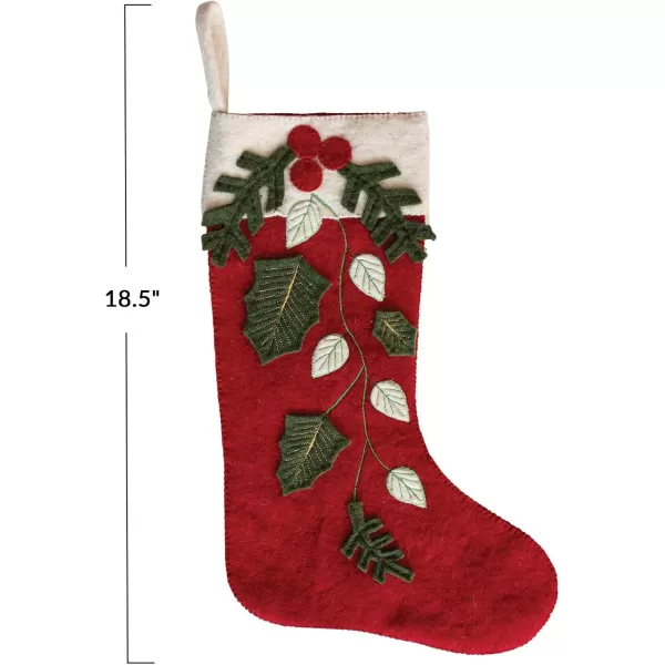 imageCreative CoOp Multicolor Holly Berry Elegance Wool Stocking