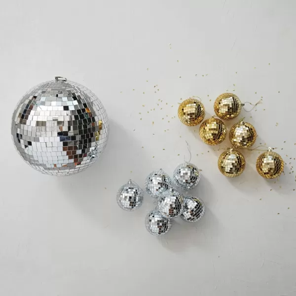 imageCreative CoOp Round Hanging Glass and Foam Disco Ball with Acetate Box Silver Finish