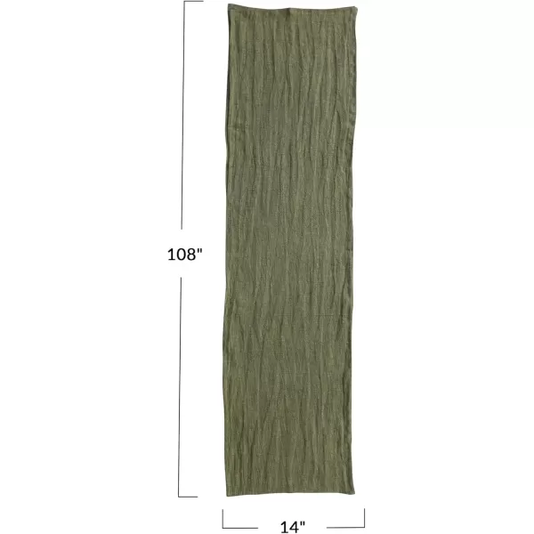 imageCreative CoOp Stonewashed Linen Table Runner Green