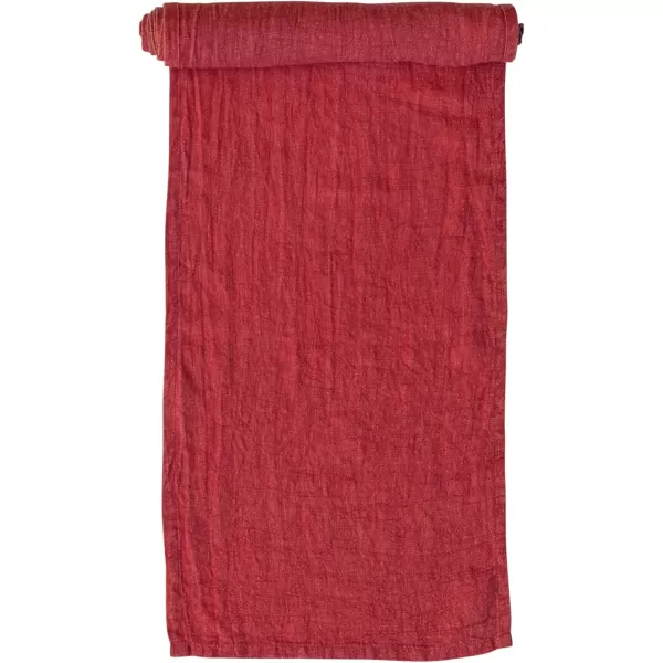 imageCreative CoOp Stonewashed Linen Table Runner Red