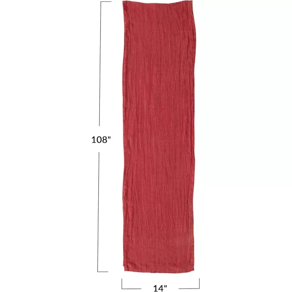 imageCreative CoOp Stonewashed Linen Table Runner Red